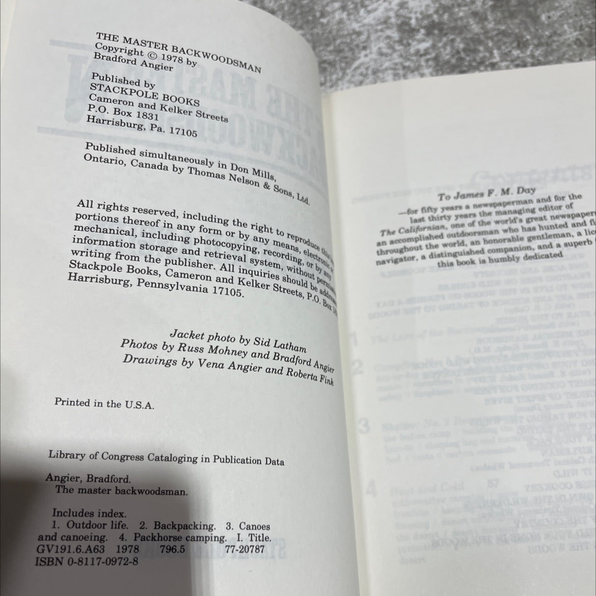 the master backwoodsman book, by bradford angier, 1978 Hardcover image 3