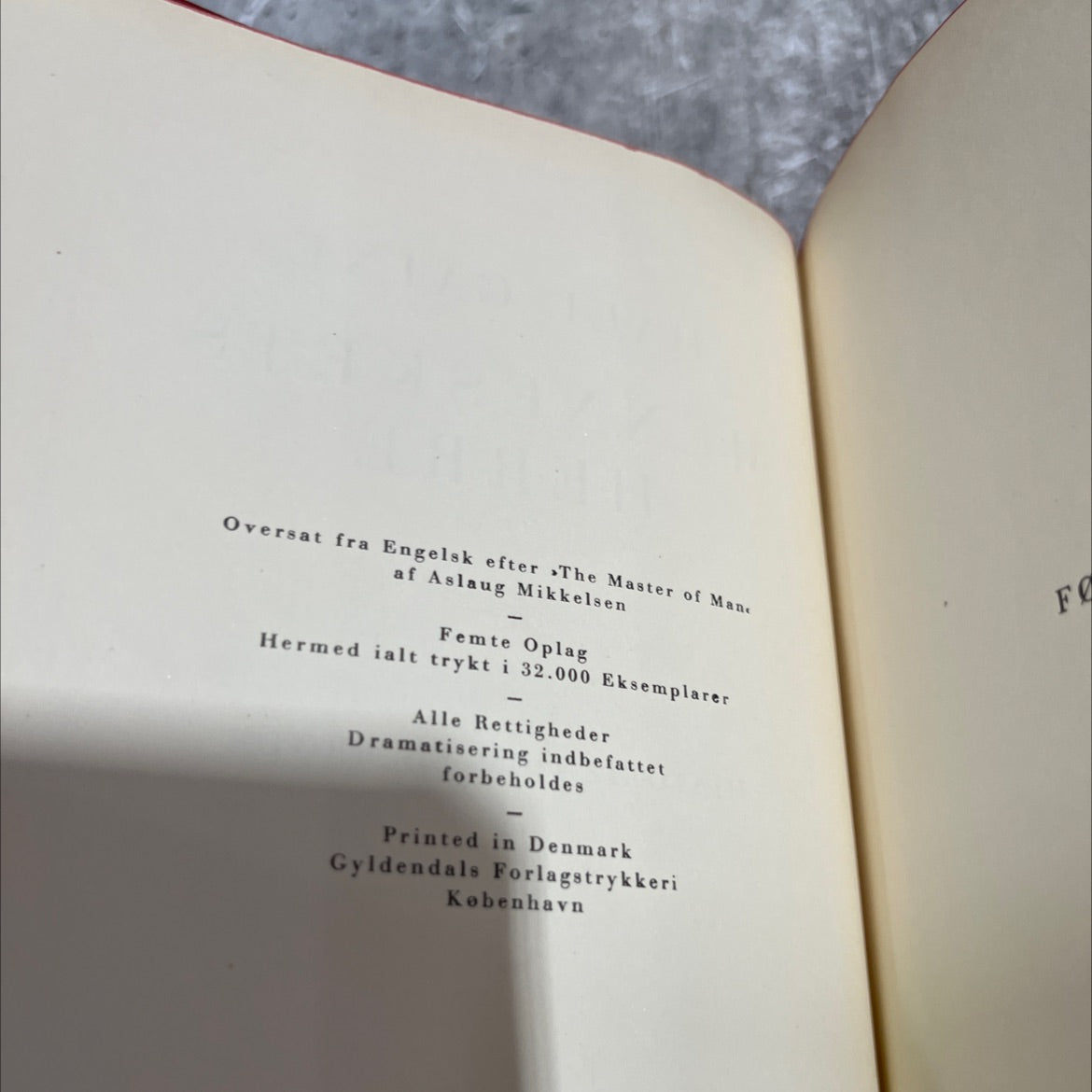 the master of manc book, by hall caine, 1935 Leather image 3