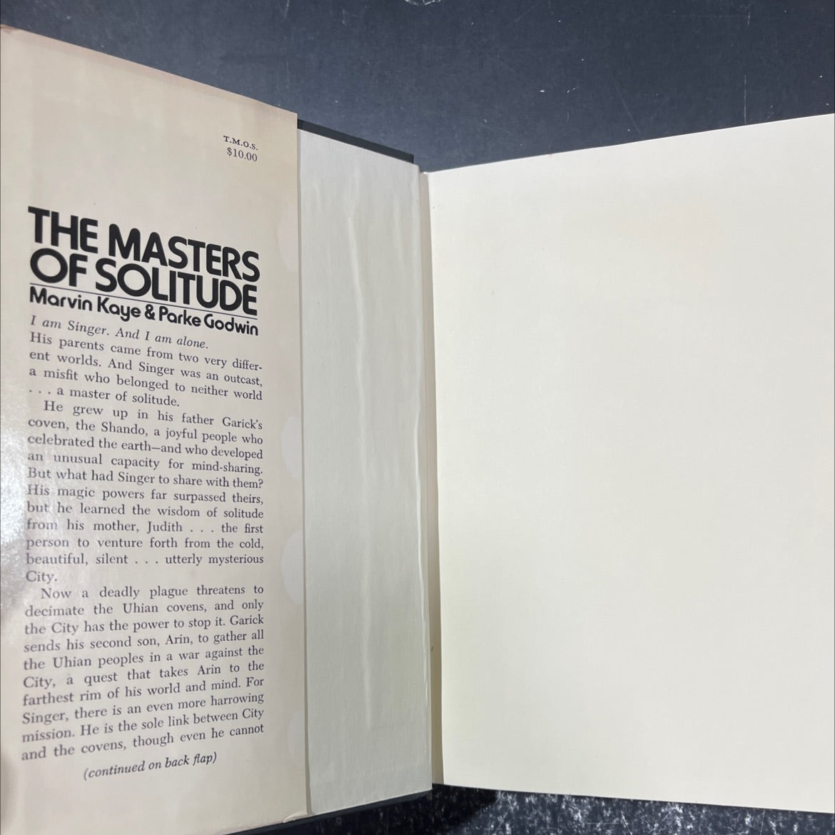 the masters of solitude book, by marvin kaye and parke godwin, 1978 Hardcover image 4