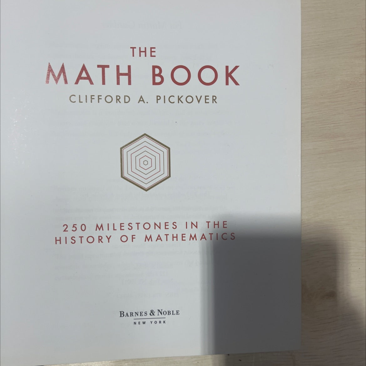 the math book book, by clifford a. pickover, 2013 Leather image 2