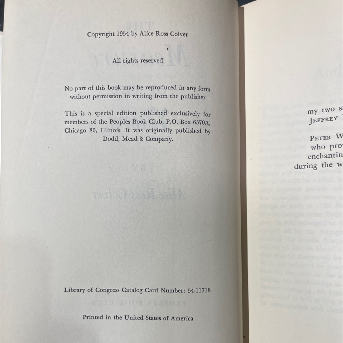 the measure of the years book, by alice ross colver, 1954 Hardcover image 3