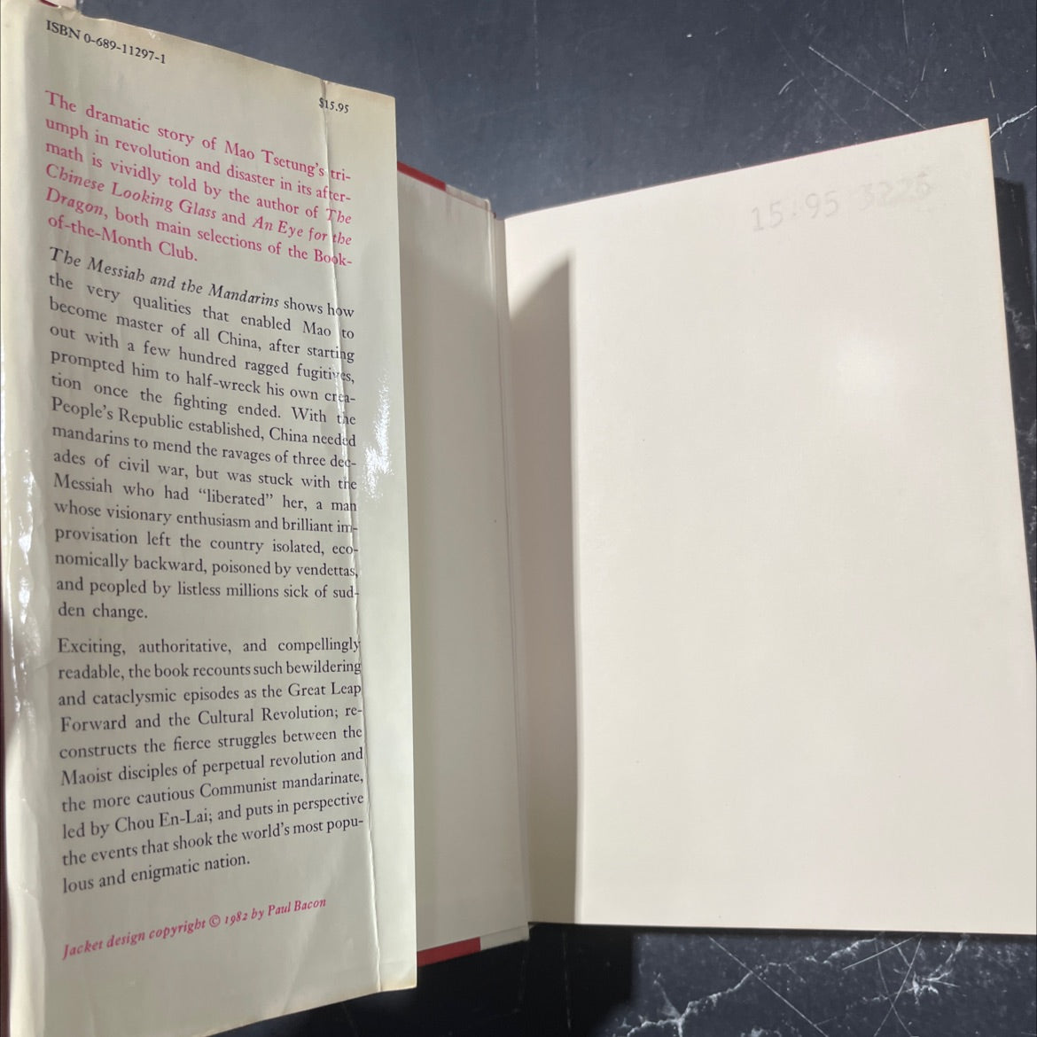 the messiah and the mandarins book, by dennis bloodworth, 1982 Hardcover image 4