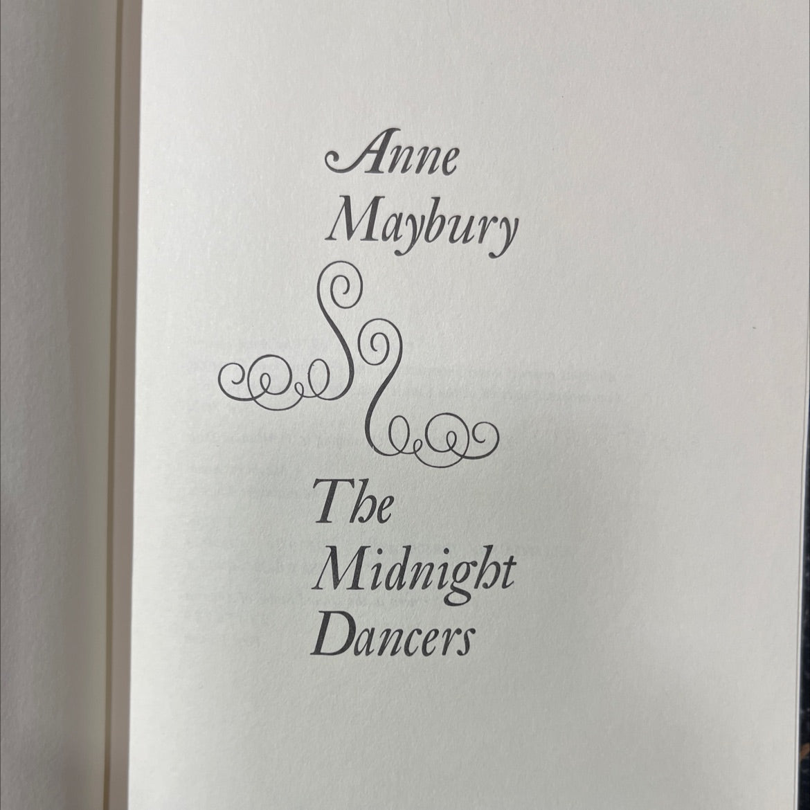 the midnight dancers book, by Anne Maybury, 1973 Hardcover image 2