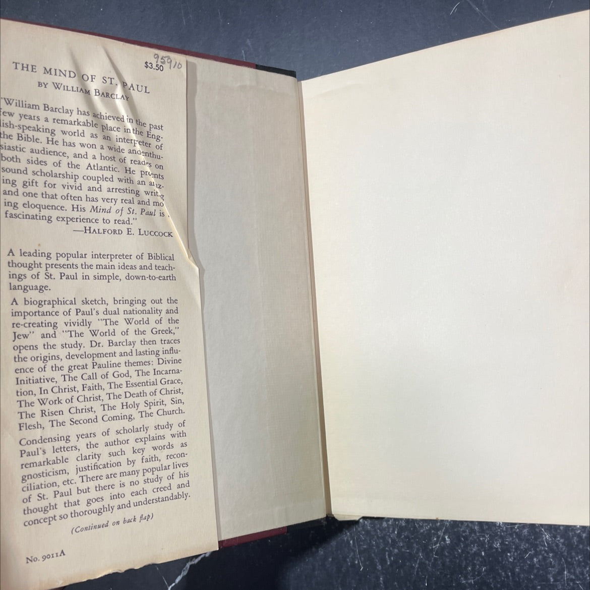 the mind of st. paul book, by william barclay, 1958 Hardcover image 4