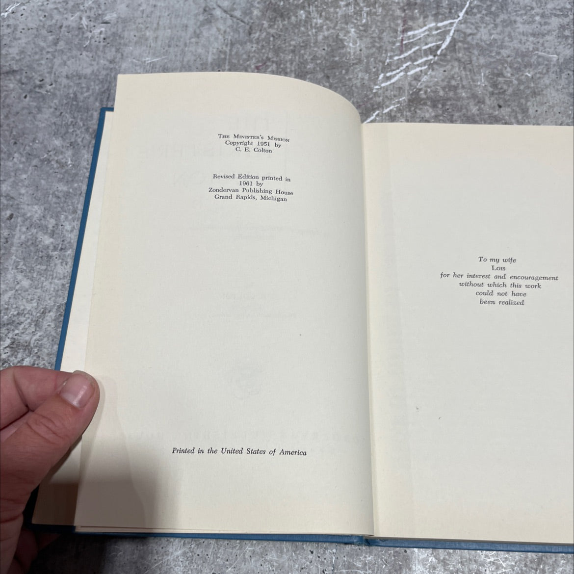 the minister's mission book, by c. e. colton, 1961 Hardcover image 3