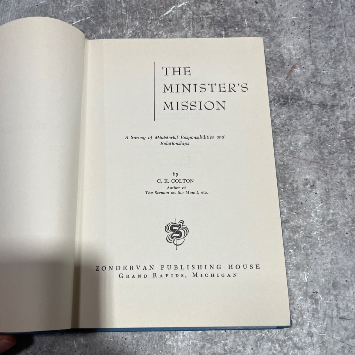 the minister's mission book, by c. e. colton, 1961 Hardcover image 2