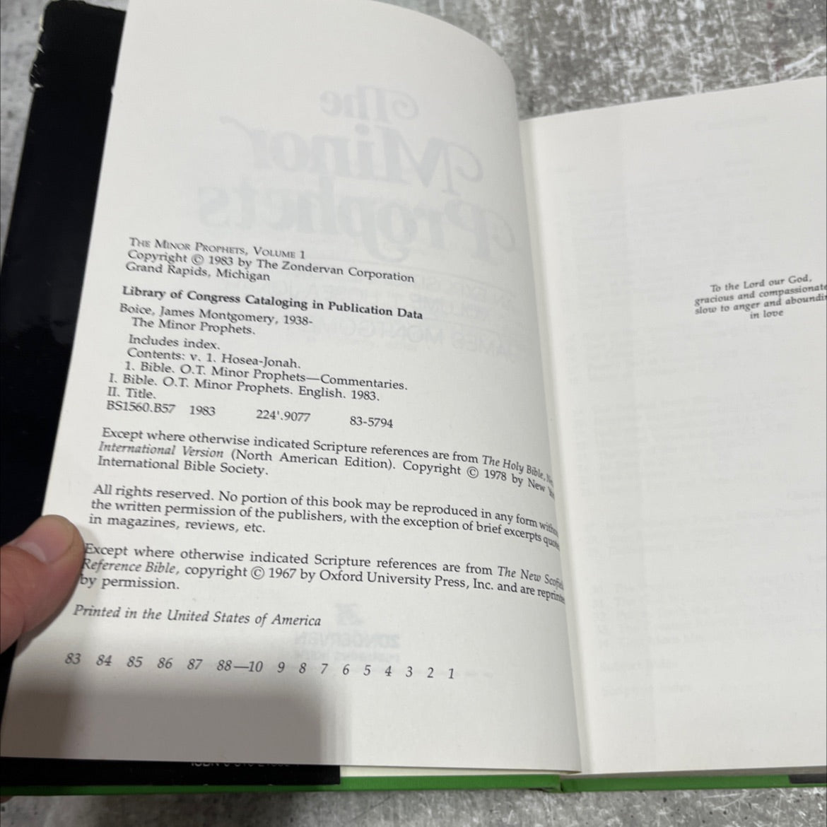 the minor prophets volume 1 hosea-jonah book, by james montgomery boice, 1983 Hardcover image 3