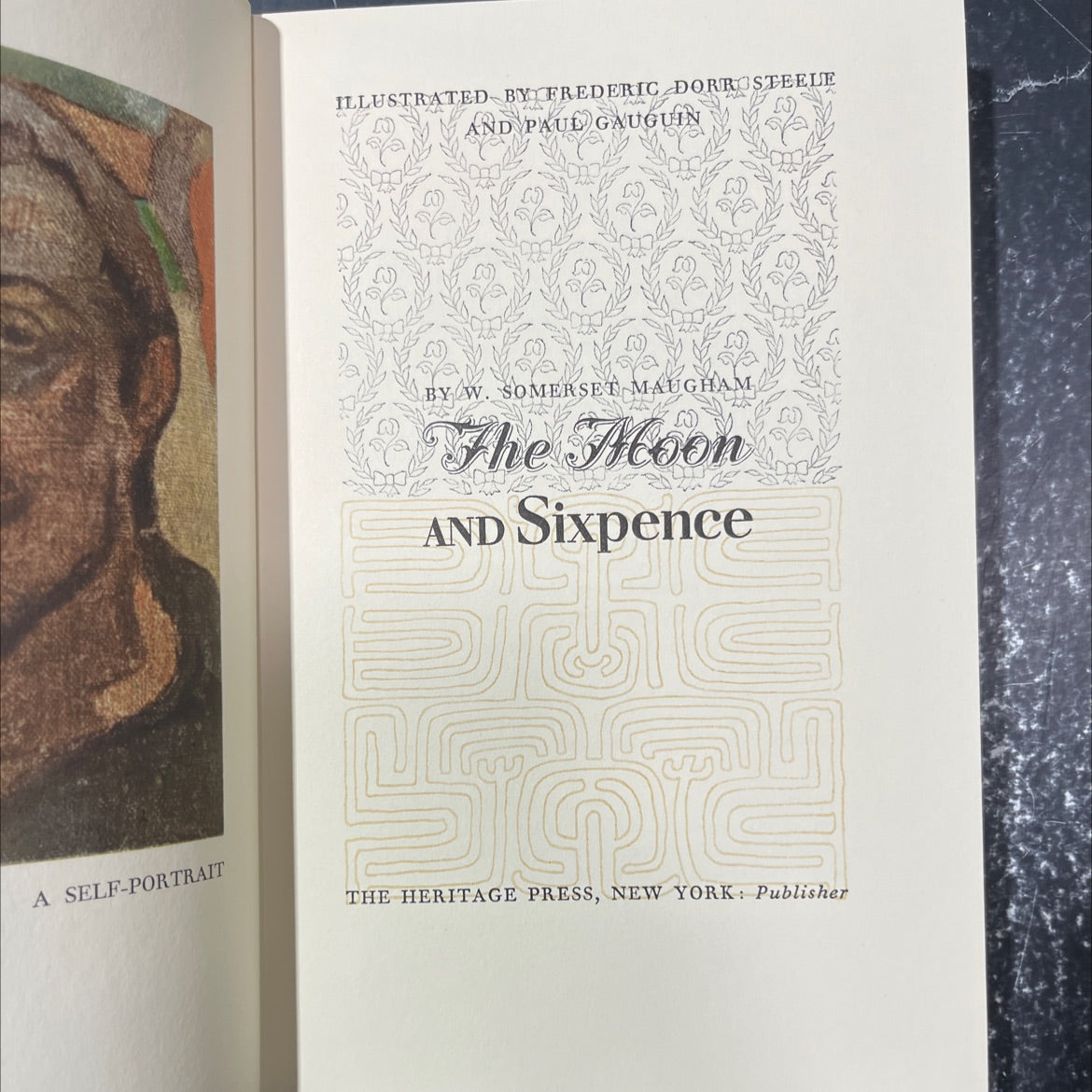 the moon and sixpence book, by w. somerset maugham, 1941 Hardcover image 2