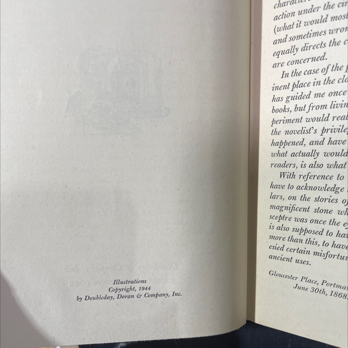 the moonstone book, by wilkie collins, 1946 Hardcover image 3
