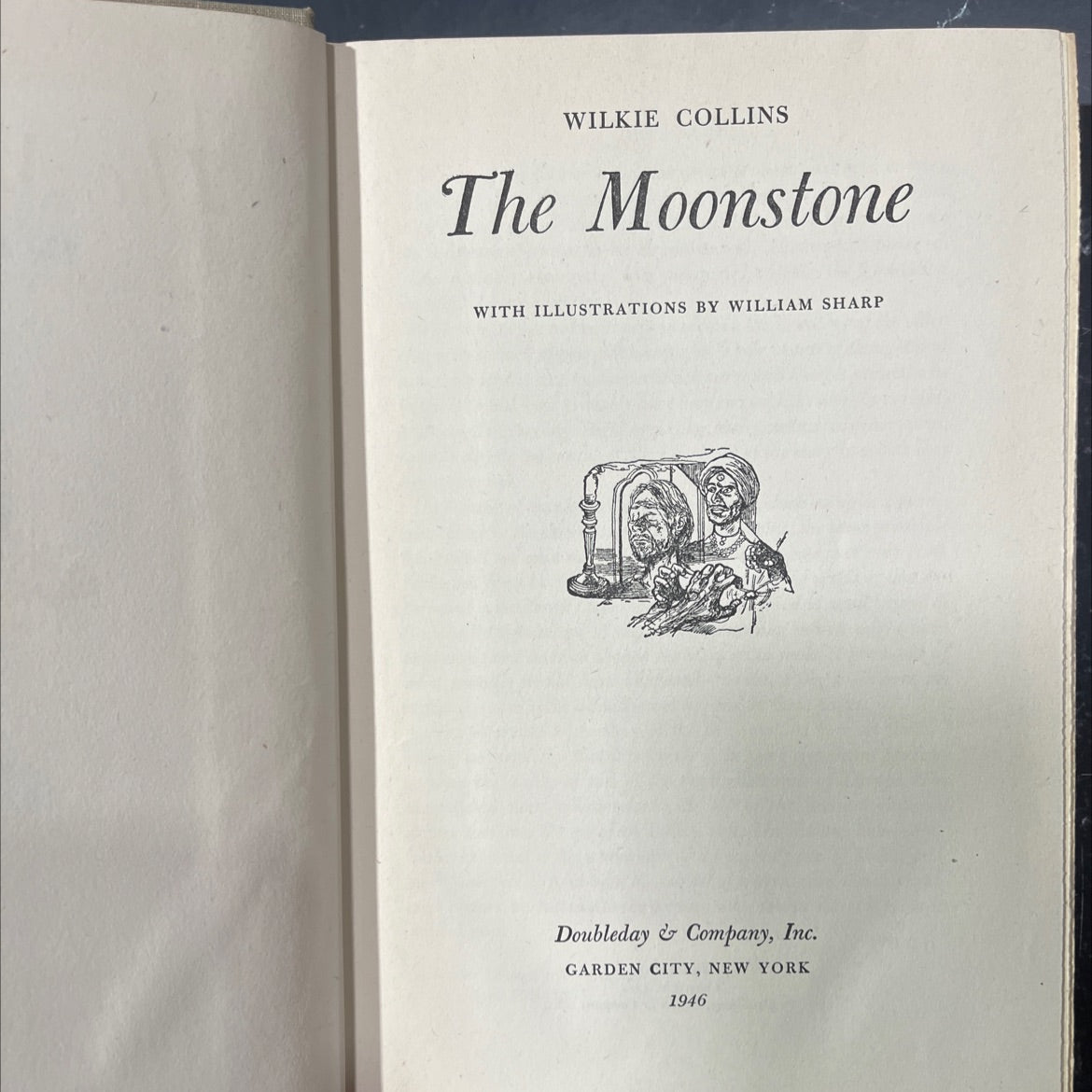 the moonstone book, by wilkie collins, 1946 Hardcover image 2