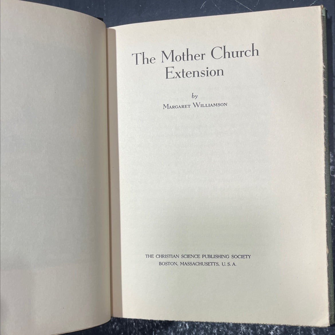 the mother church extension book, by margaret williamson, 1939 Hardcover image 2