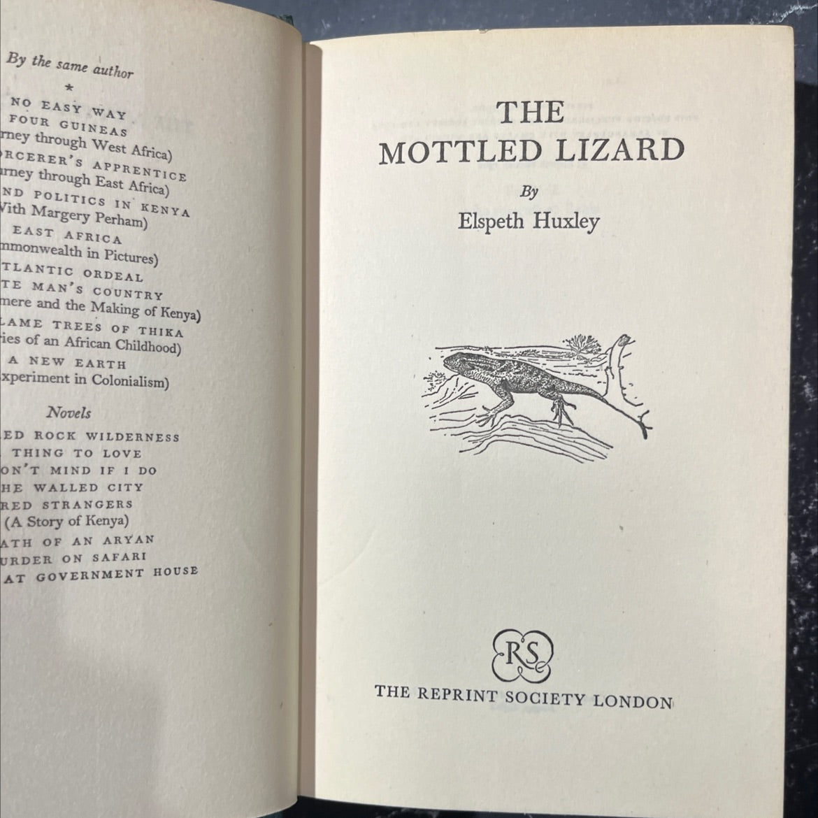 the mottled lizard book, by Elspeth Huxley, 1962 Hardcover image 2