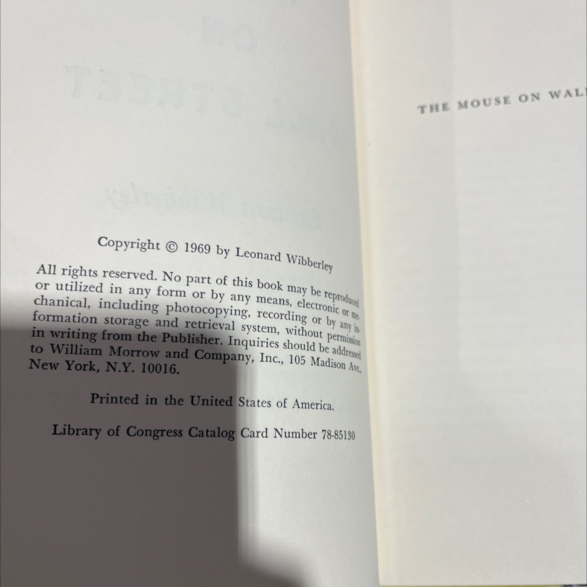 the mouse on wall street book, by Leonard Wibberley, 1969 Hardcover image 3