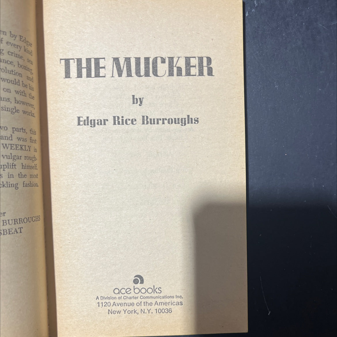 the mucker book, by edgar rice burroughs, 1974 Paperback image 2