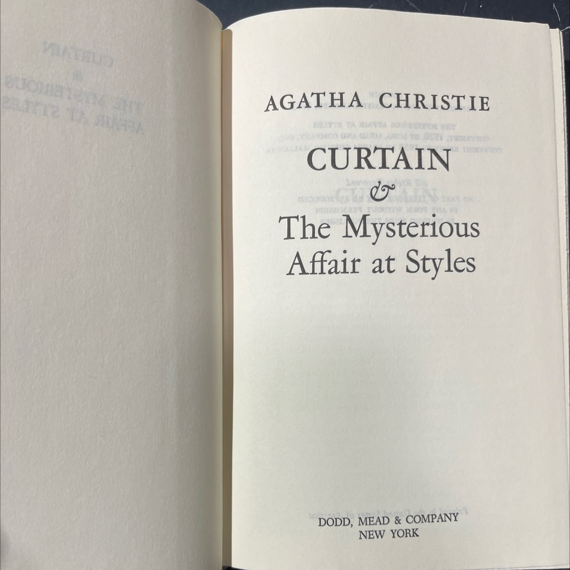 the mysterious affair at styles book, by agatha christie, 1975 Hardcover image 2
