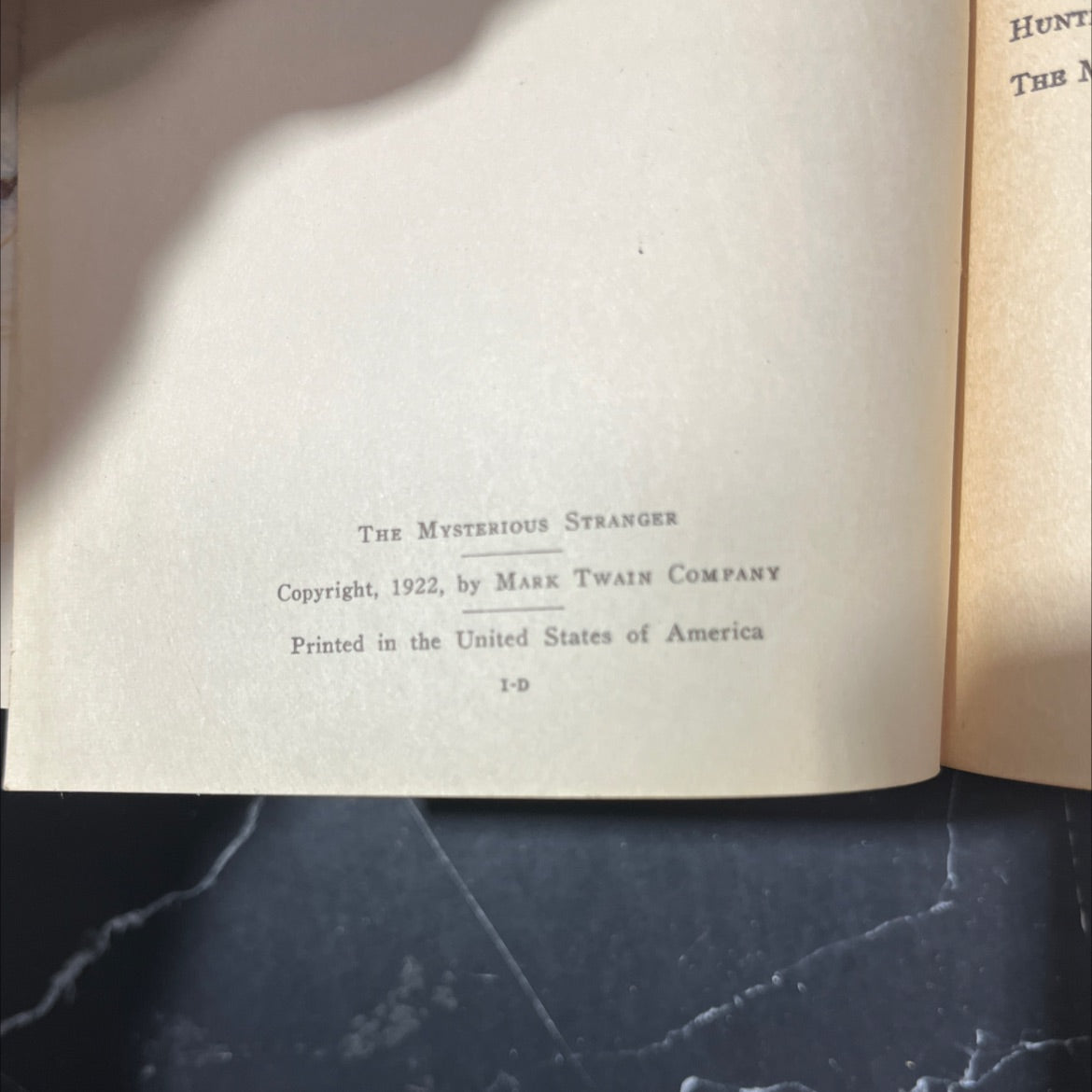 the mysterious stranger book, by mark twain, 1922 Hardcover image 3
