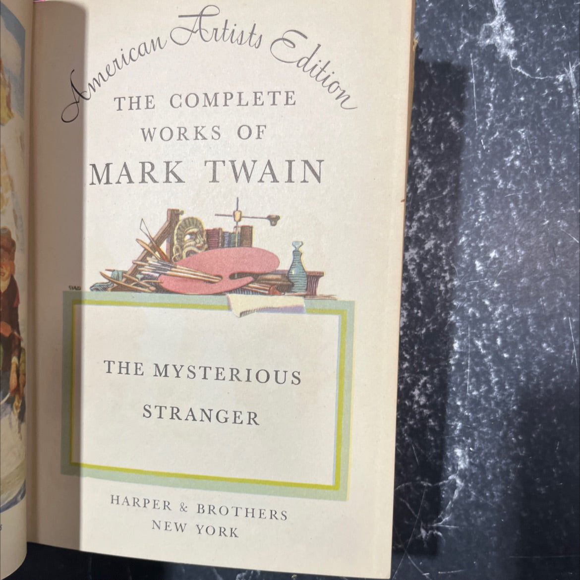 the mysterious stranger book, by mark twain, 1922 Hardcover image 2