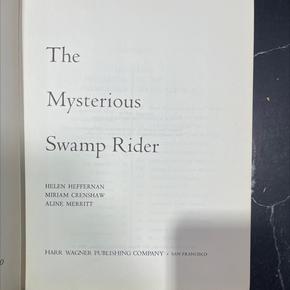the mysterious swamp rider book, by helen heffernan, miriam crenshaw, aline merritt, 1965 Hardcover image 2