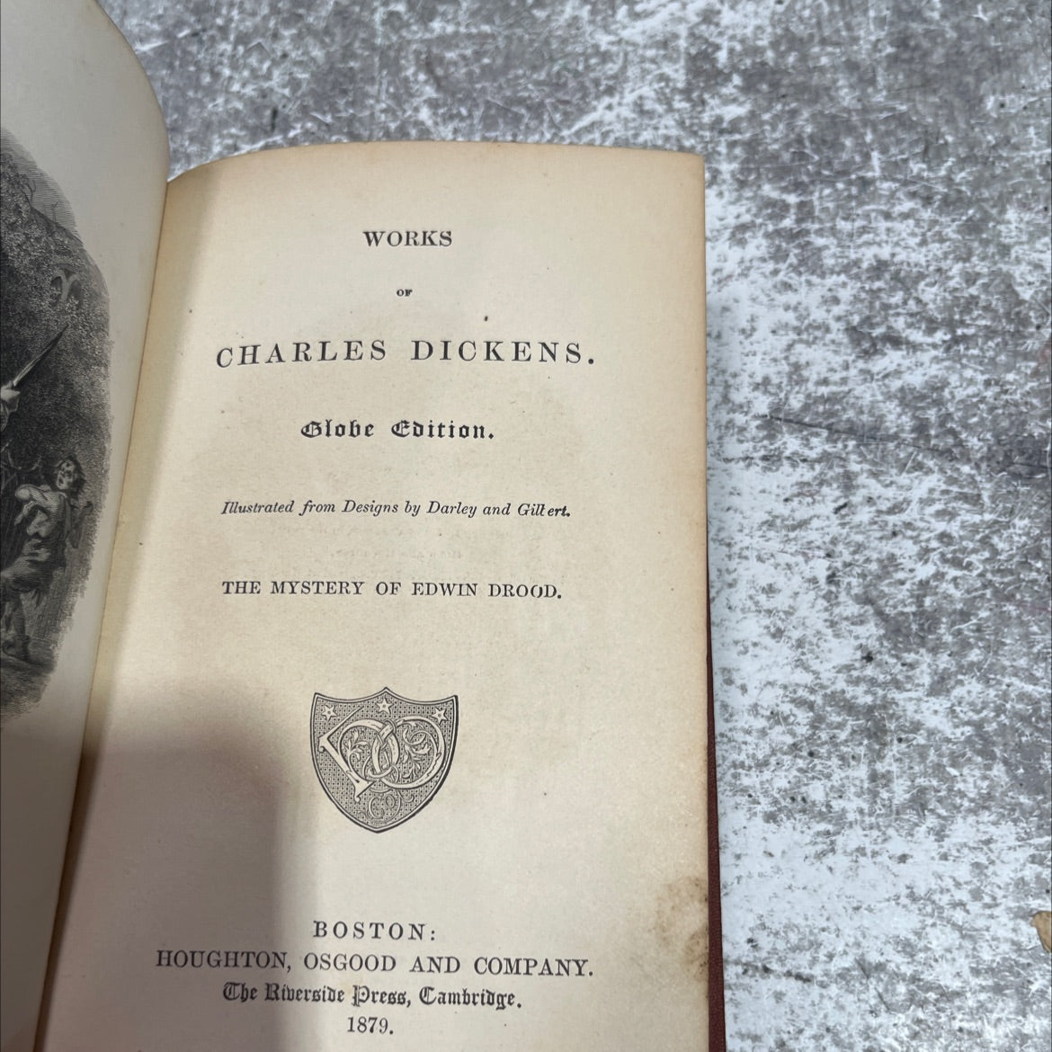 the mystery of edwin drood book, by charles dickens, 1870 Hardcover image 2