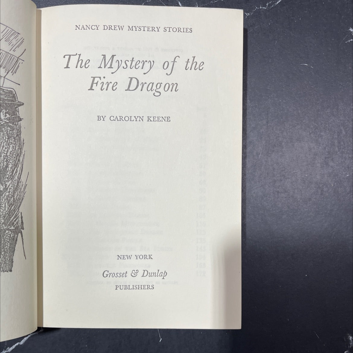 the mystery of the fire dragon book, by carolyn keene, 1961 Hardcover image 2