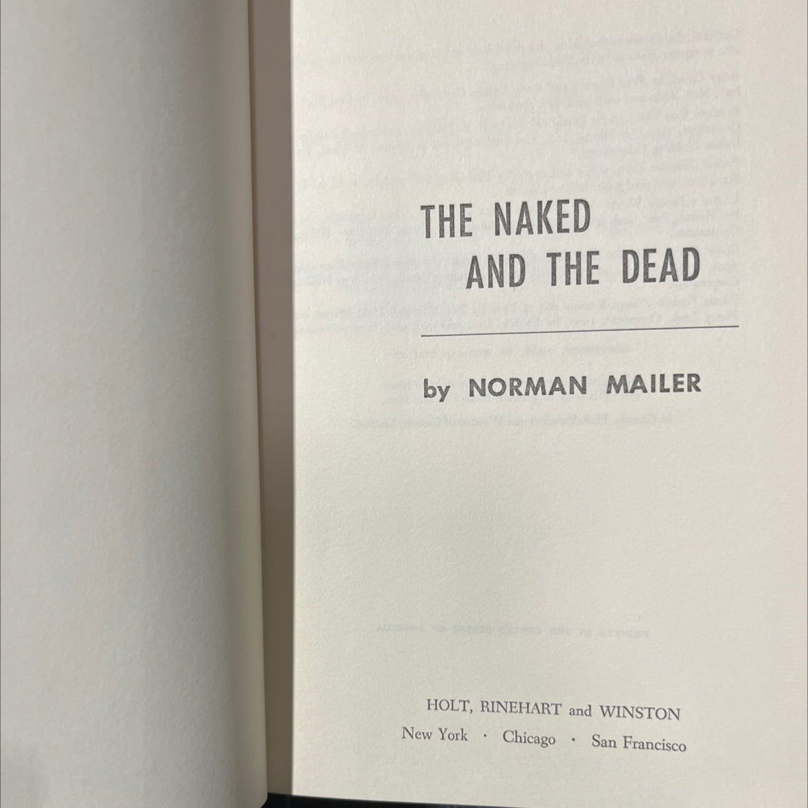 the naked and the dead book, by norman mailer, 1948 Hardcover image 2