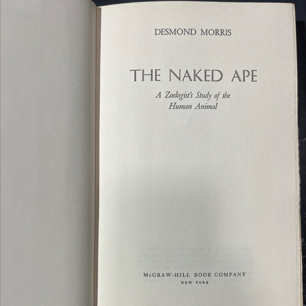 the naked ape a zoologist's study of the human animal book, by desmond morris, 1967 Hardcover image 2
