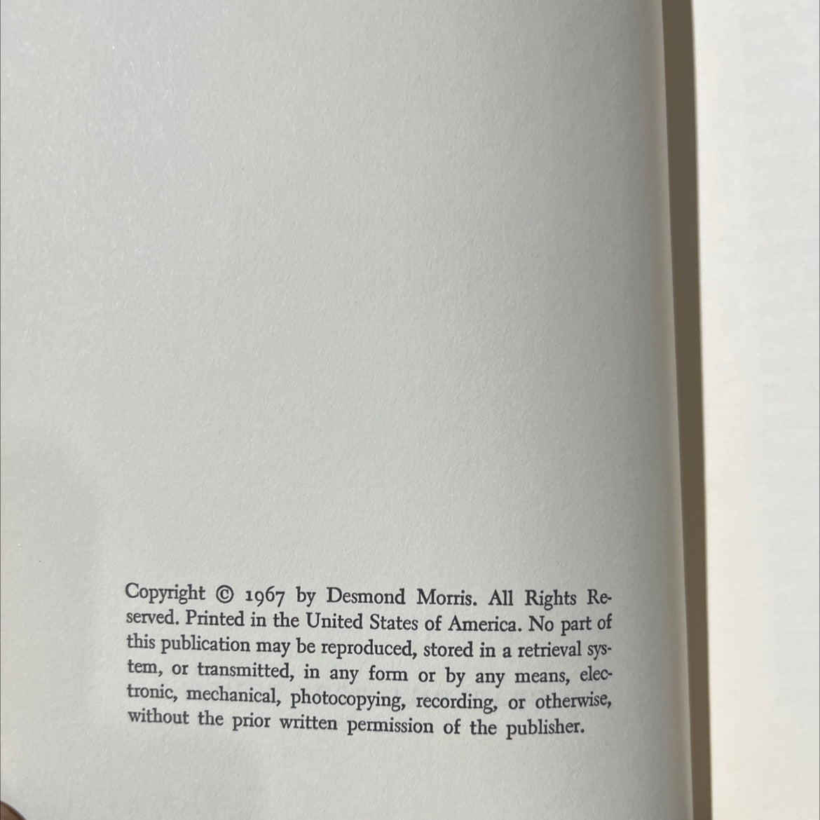 the naked ape a zoologist's study of the human animal book, by desmond morris, 1967 Hardcover image 3