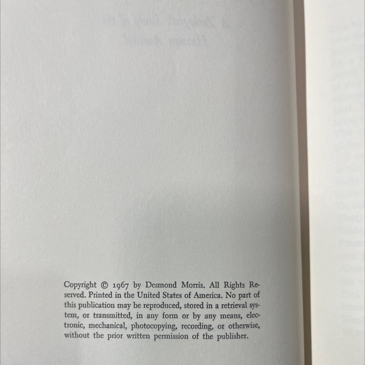 the naked ape a zoologist's study of the human animal book, by desmond morris, 1967 Hardcover image 3