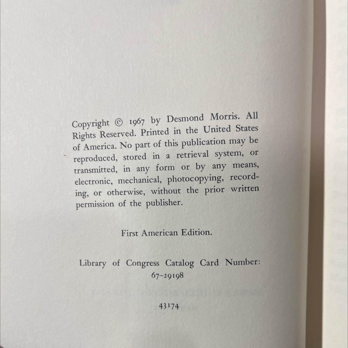 the naked ape a zoologist's study of the human animal book, by desmond morris, 1967 Hardcover image 3