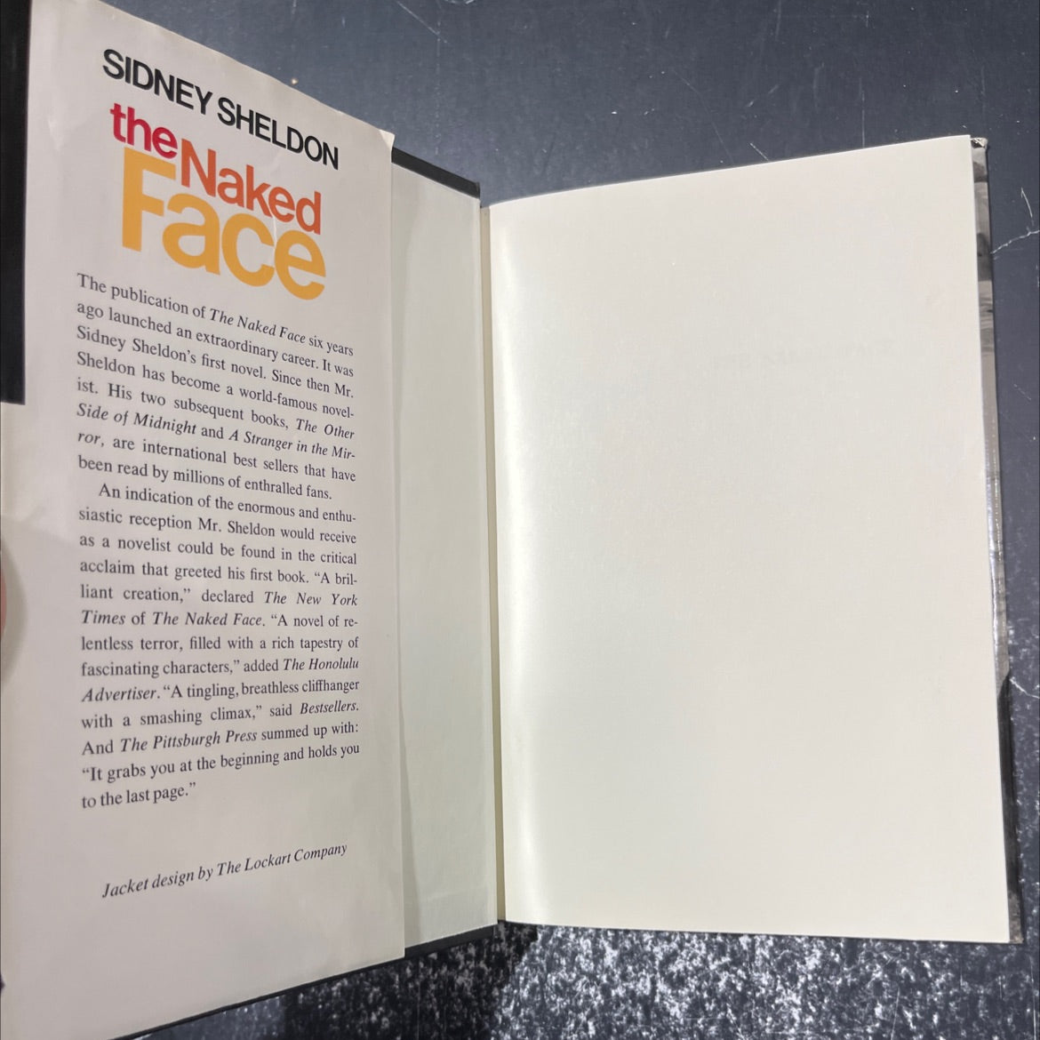 the naked face book, by Sidney Sheldon, 1970 Hardcover image 4