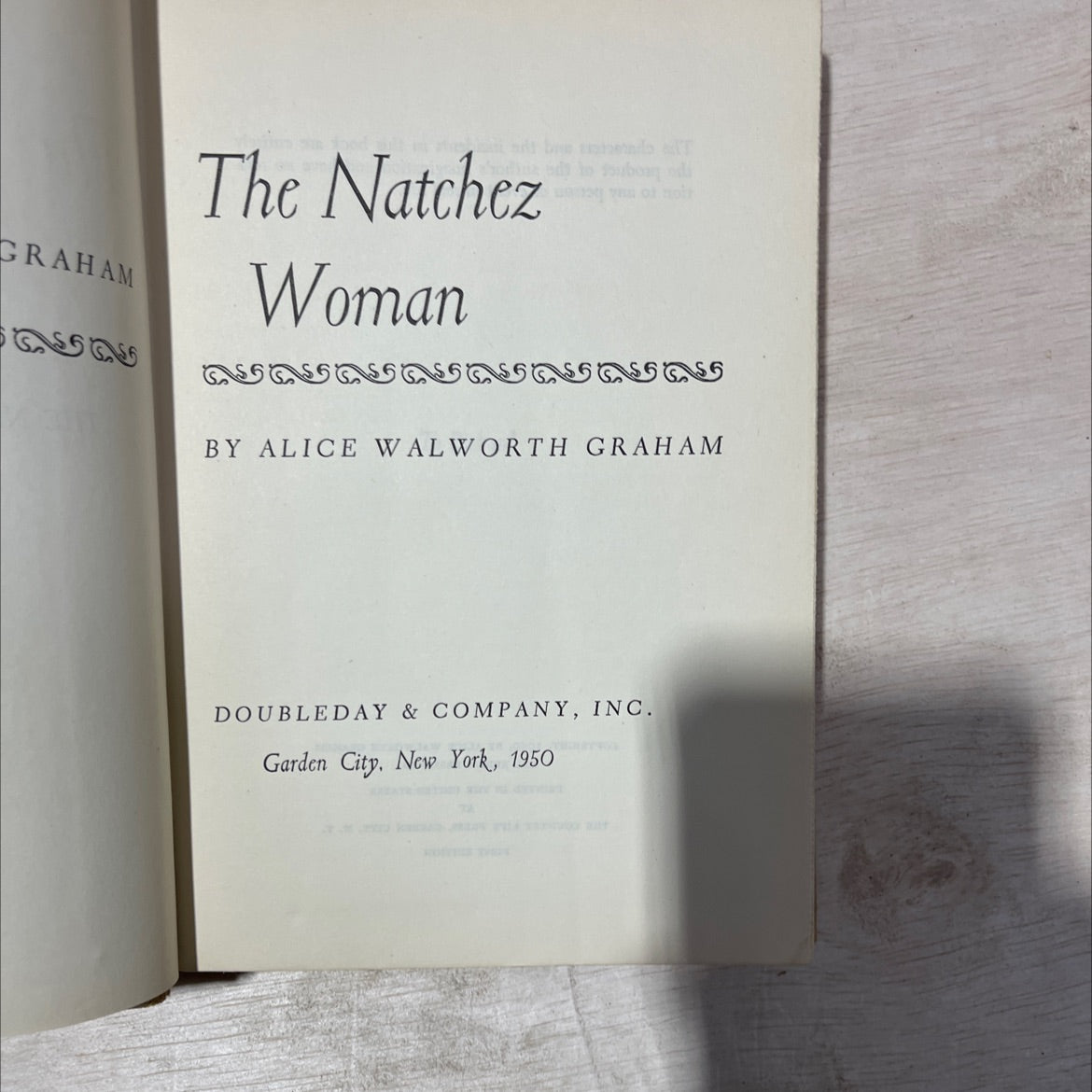 the natchez woman book, by alice walworth graham, 1950 Hardcover, Vintage image 2