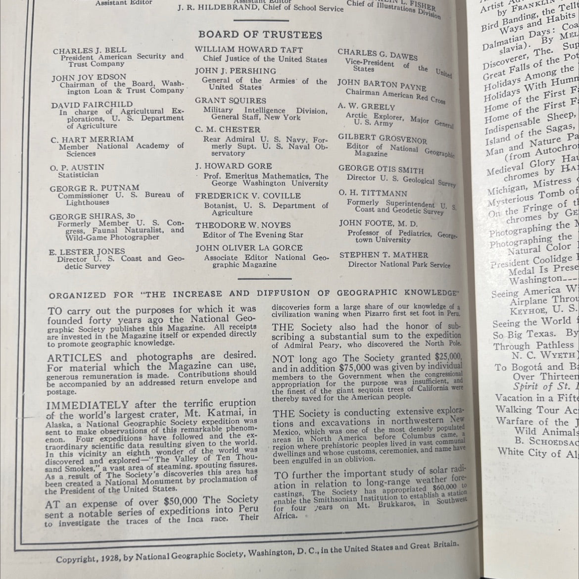 the national geographic magazine index january to june, 1928 book, by national geographic society, 1928 Hardcover image 3