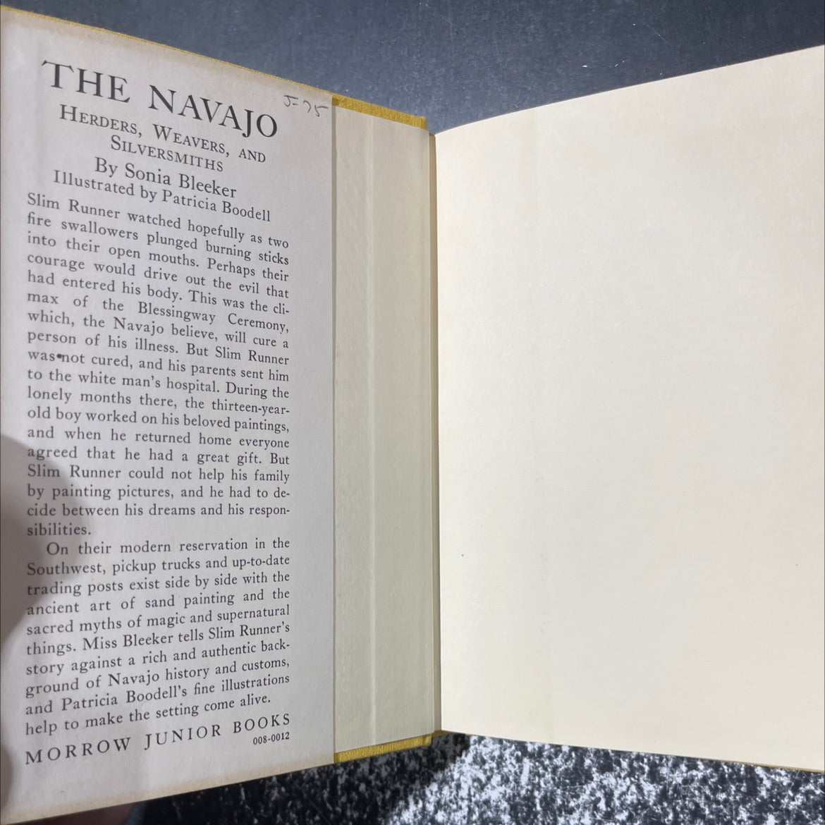 the navajo herders, weavers, and silversmiths book, by sonia bleeker, 1958 Hardcover image 4