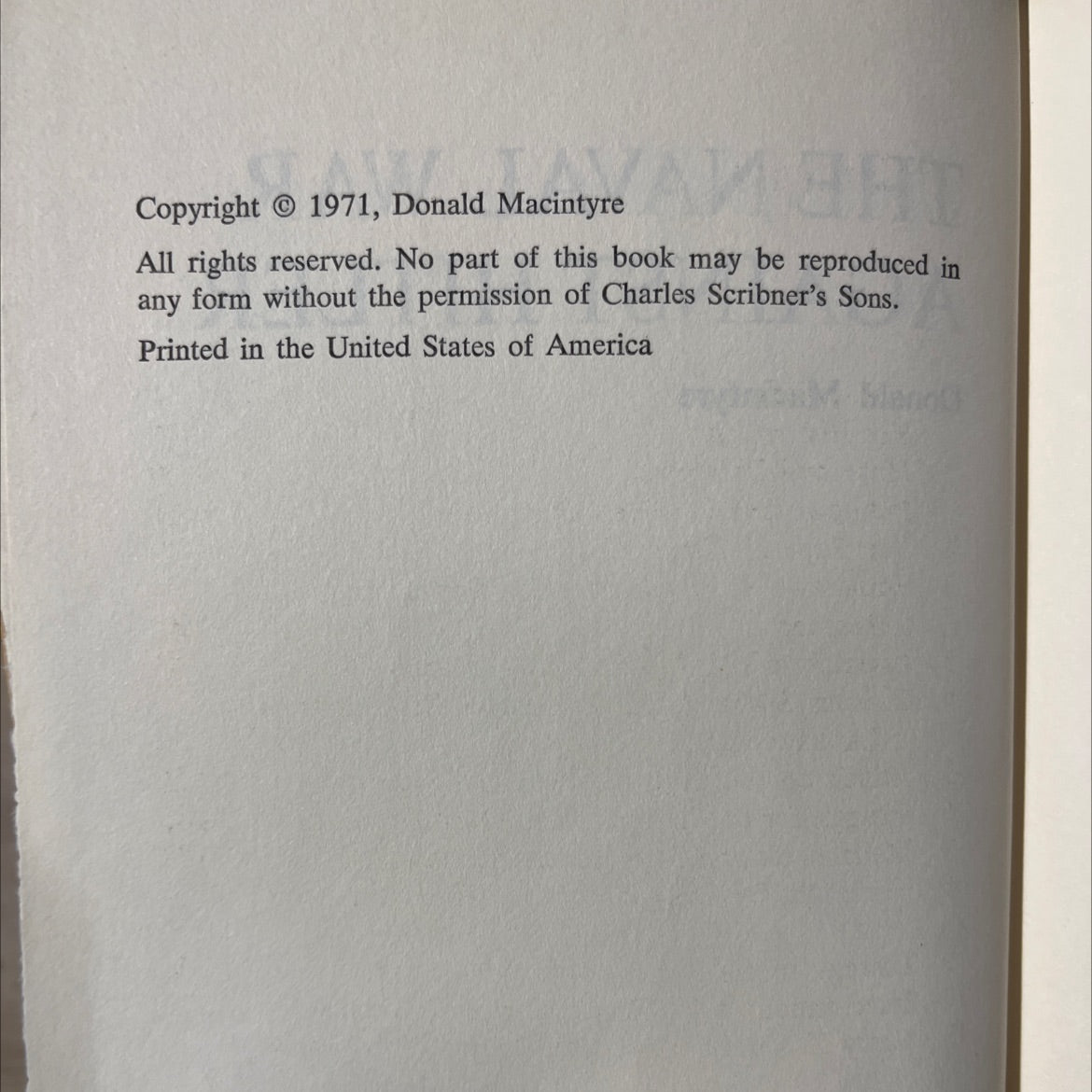 the naval war against hitler book, by donald macintyre, 1971 Hardcover image 3