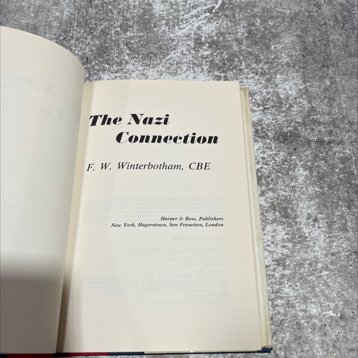 the nazi connection book, by F. W. Winterbotham, 1978 Hardcover image 2