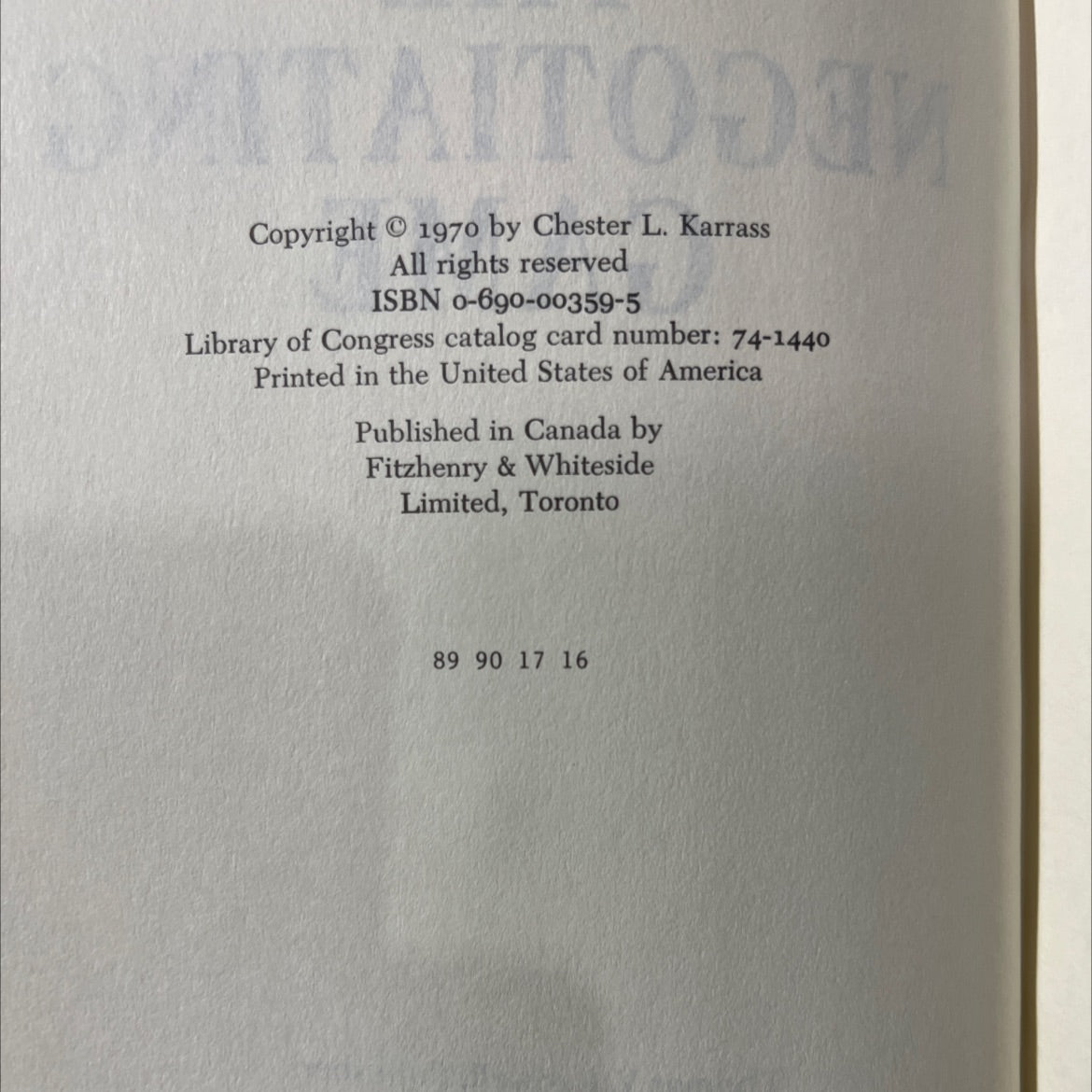 the negotiating game book, by chester l. karrass, 1970 Hardcover image 3