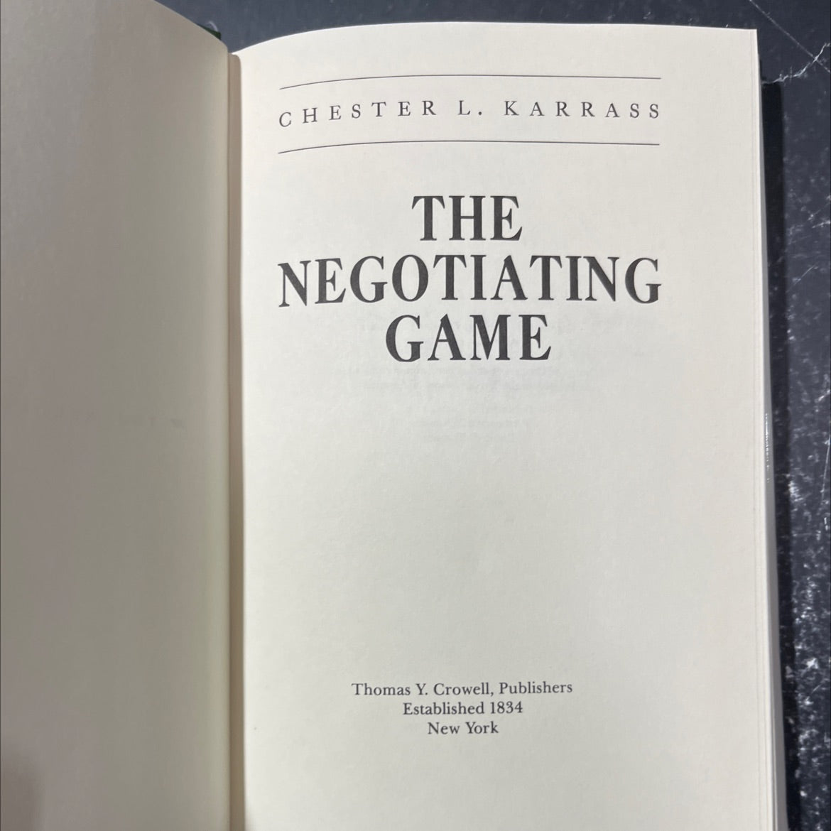 the negotiating game book, by chester l. karrass, 1970 Hardcover image 2