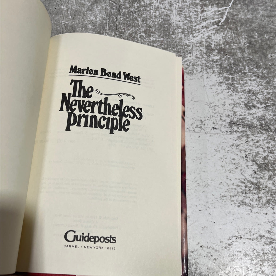 the nevertheless principle book, by Marion Bond West, 1986 Hardcover image 2