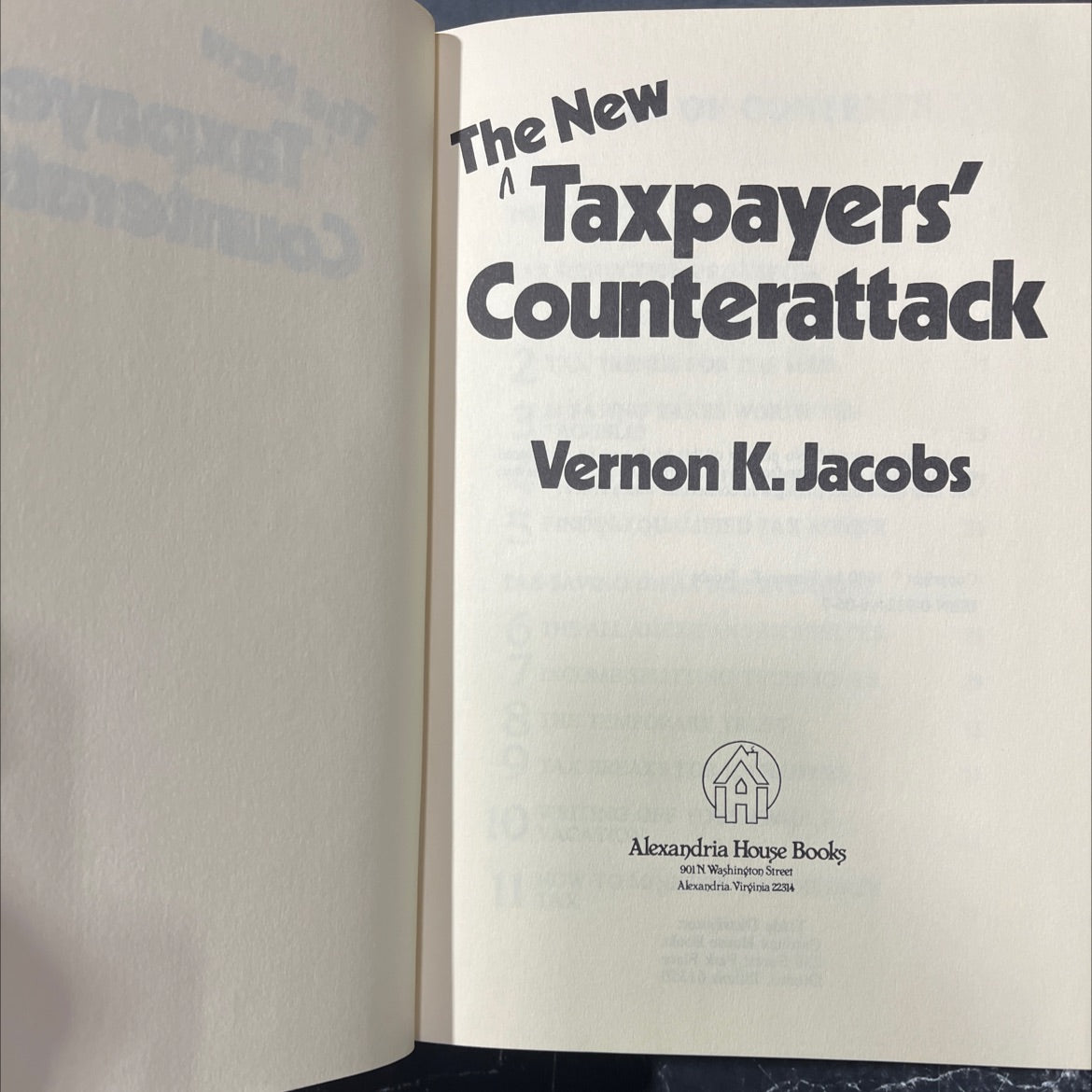 the new 1 taxpayers' counterattack book, by vernon k. jacobs, 1980 Hardcover image 2