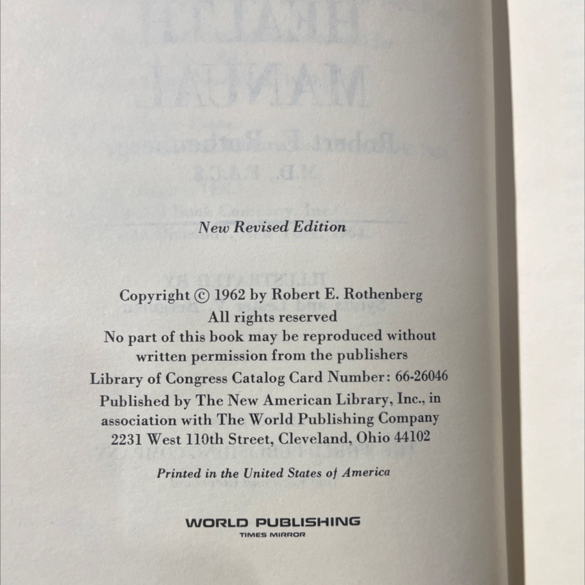 the new american medical dictionary and health manual book, by robert e. rothenberg, m.d., f.a.c.s., 1964 Hardcover image 3