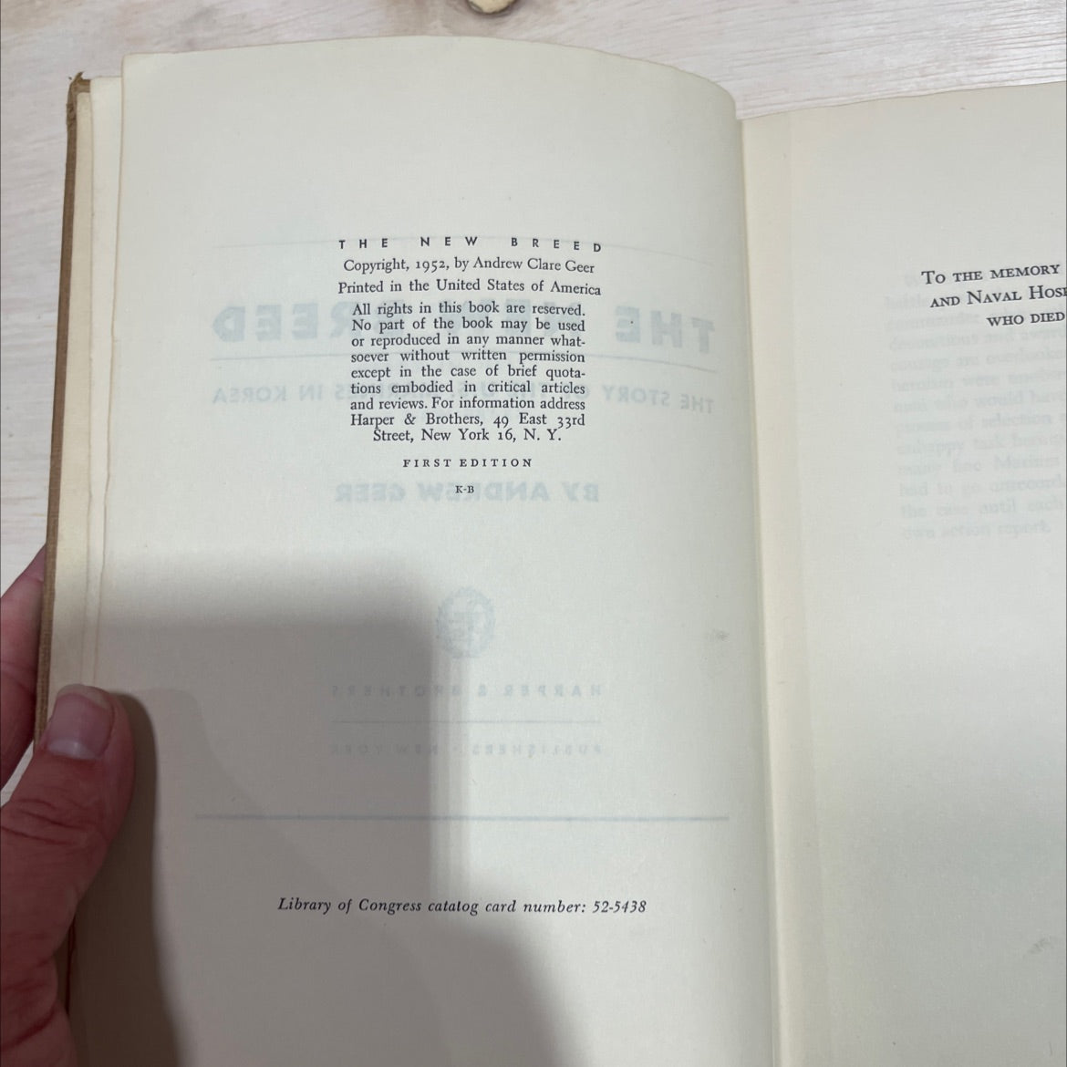 the new breed the story of the u.s. marines in korea book, by andrew geer, 1952 Hardcover image 3