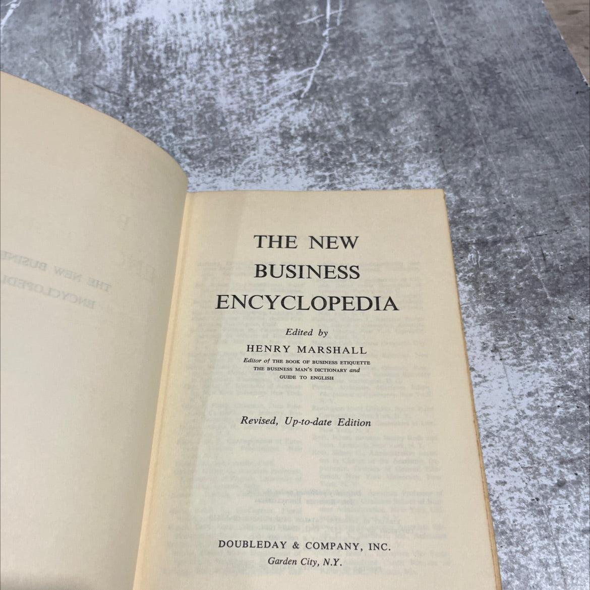 the new business encyclopedia book, by henry marshall, 1963 Hardcover image 2