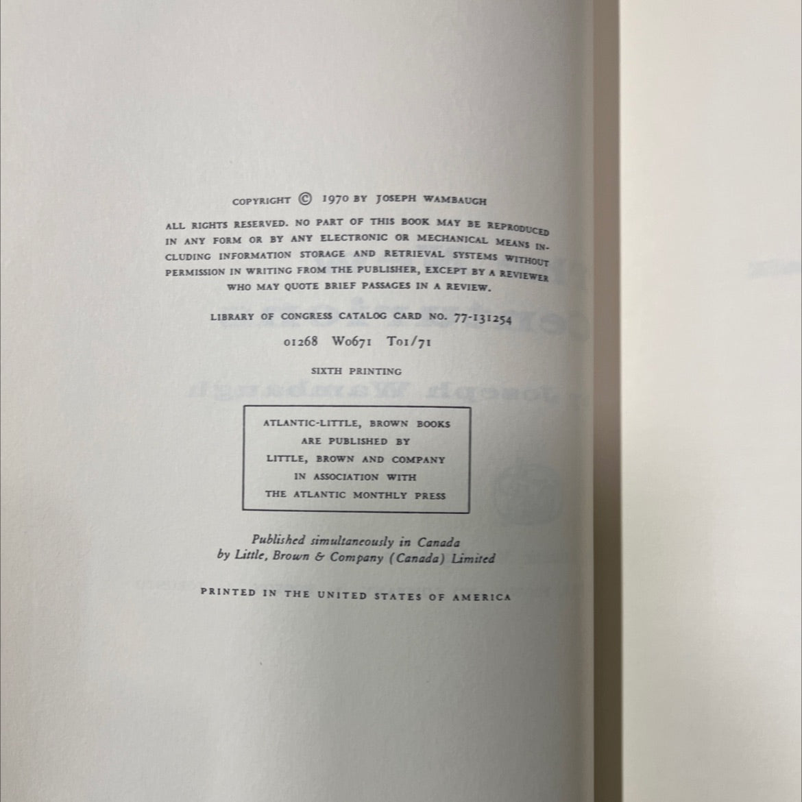 SIGNED the new centurions book, by joseph wambaugh, 1970 Hardcover image 3