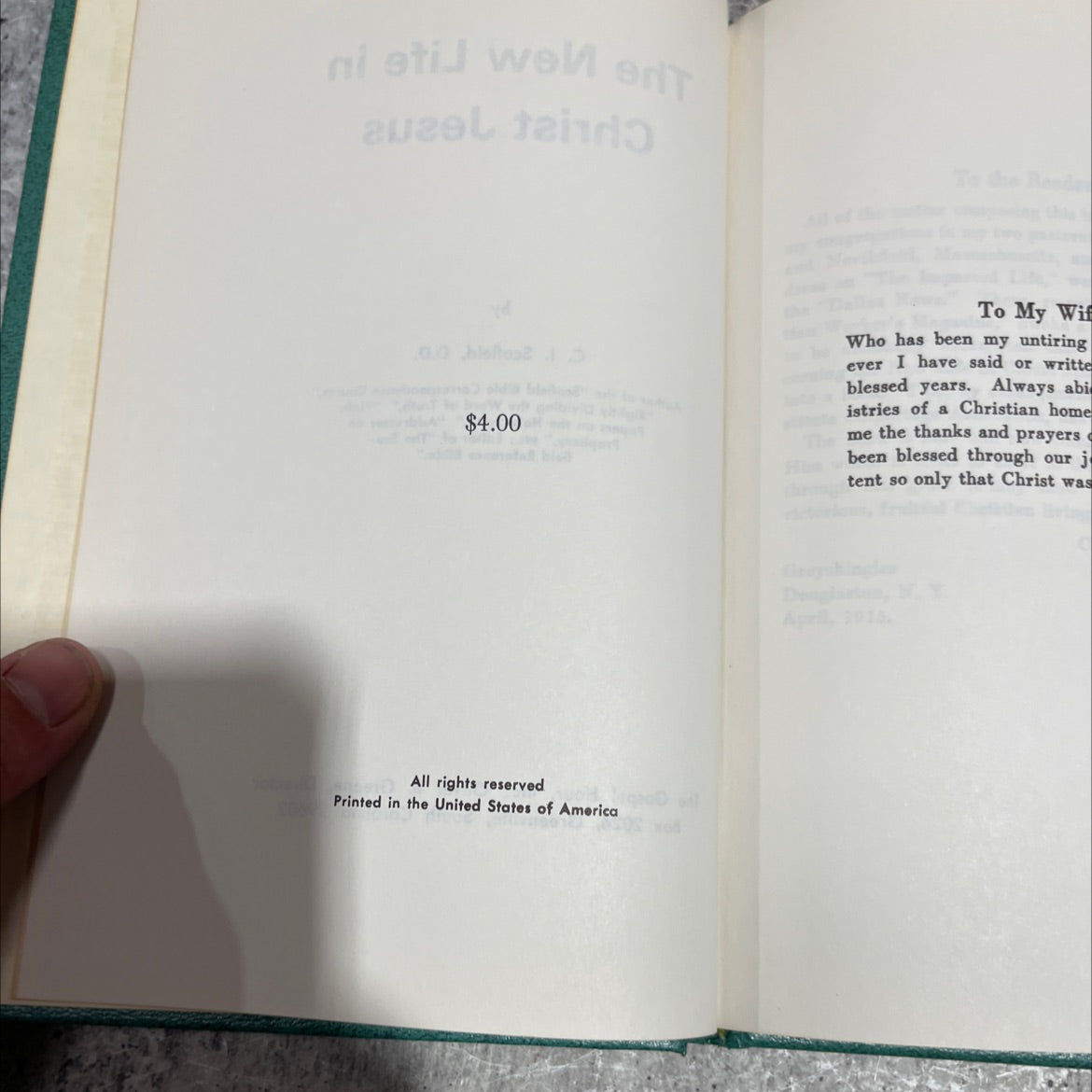 the new life in christ jesus book, by c. i. scofield, 1970 Hardcover image 3