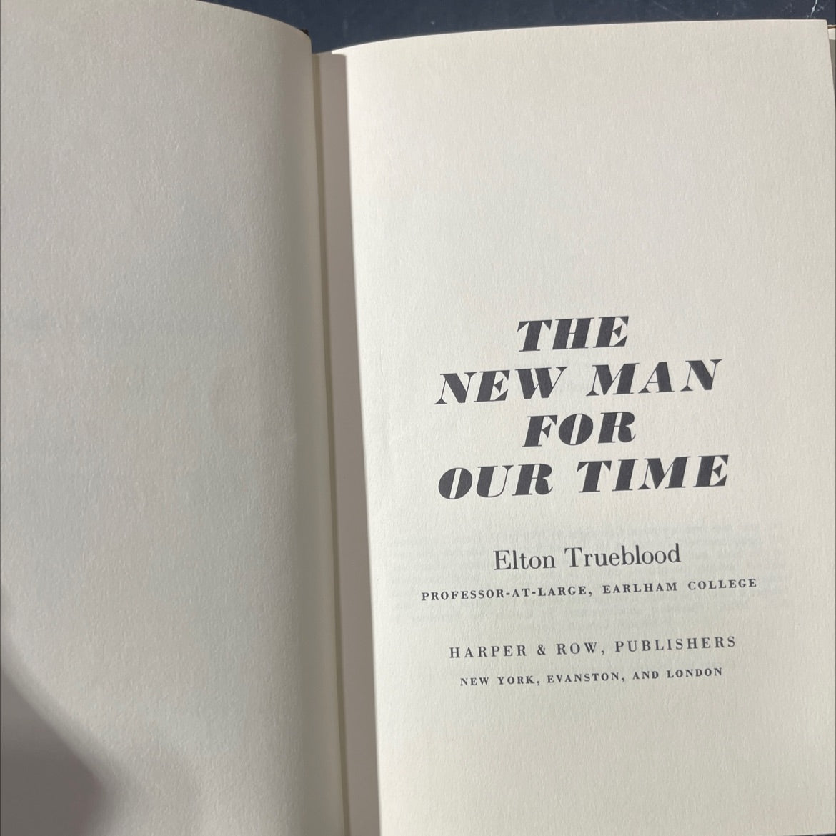the new man for our time book, by D. Elton Trueblood, 1970 Hardcover image 2