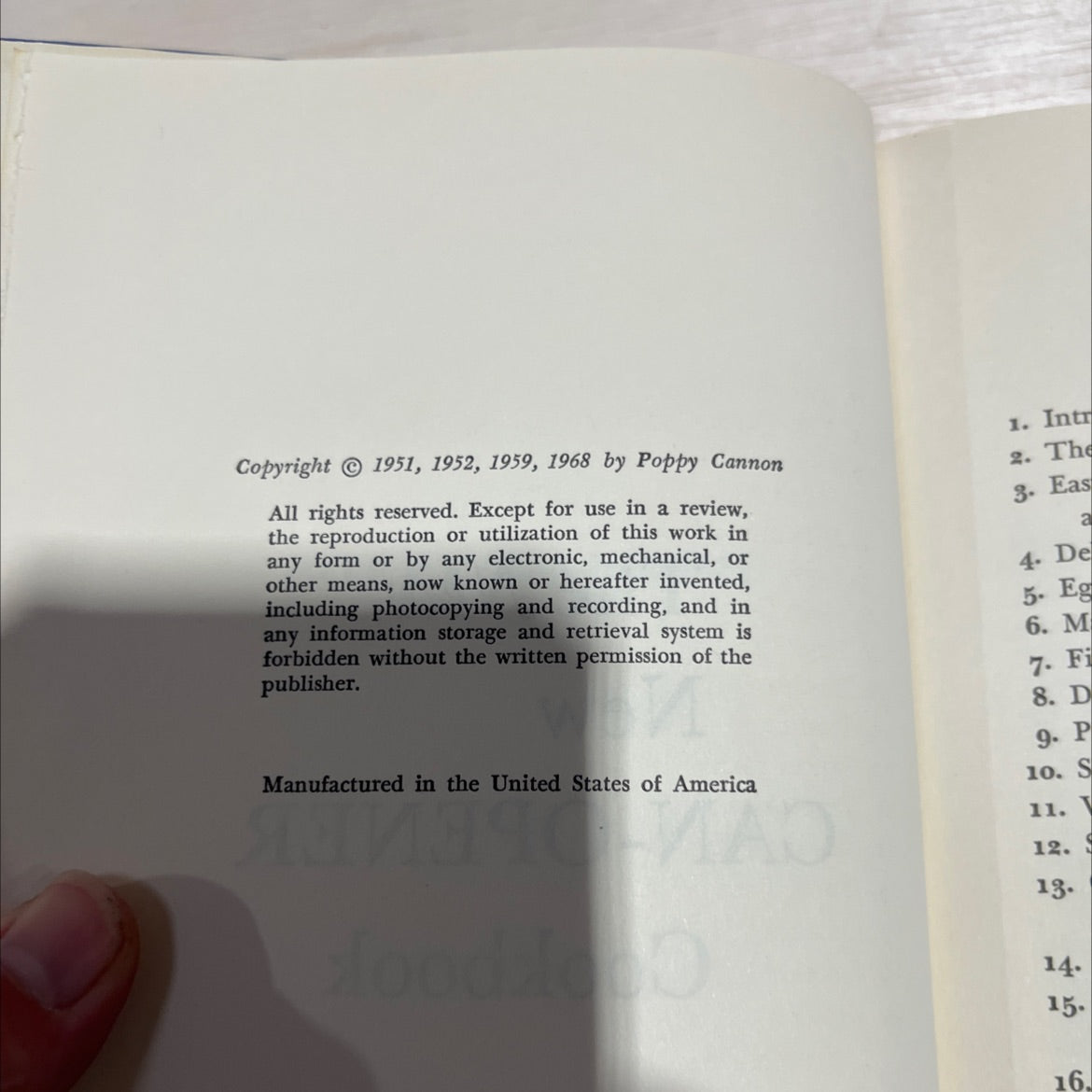 the new new can-opener cookbook book, by Poppy Cannon, 1968 Hardcover image 3