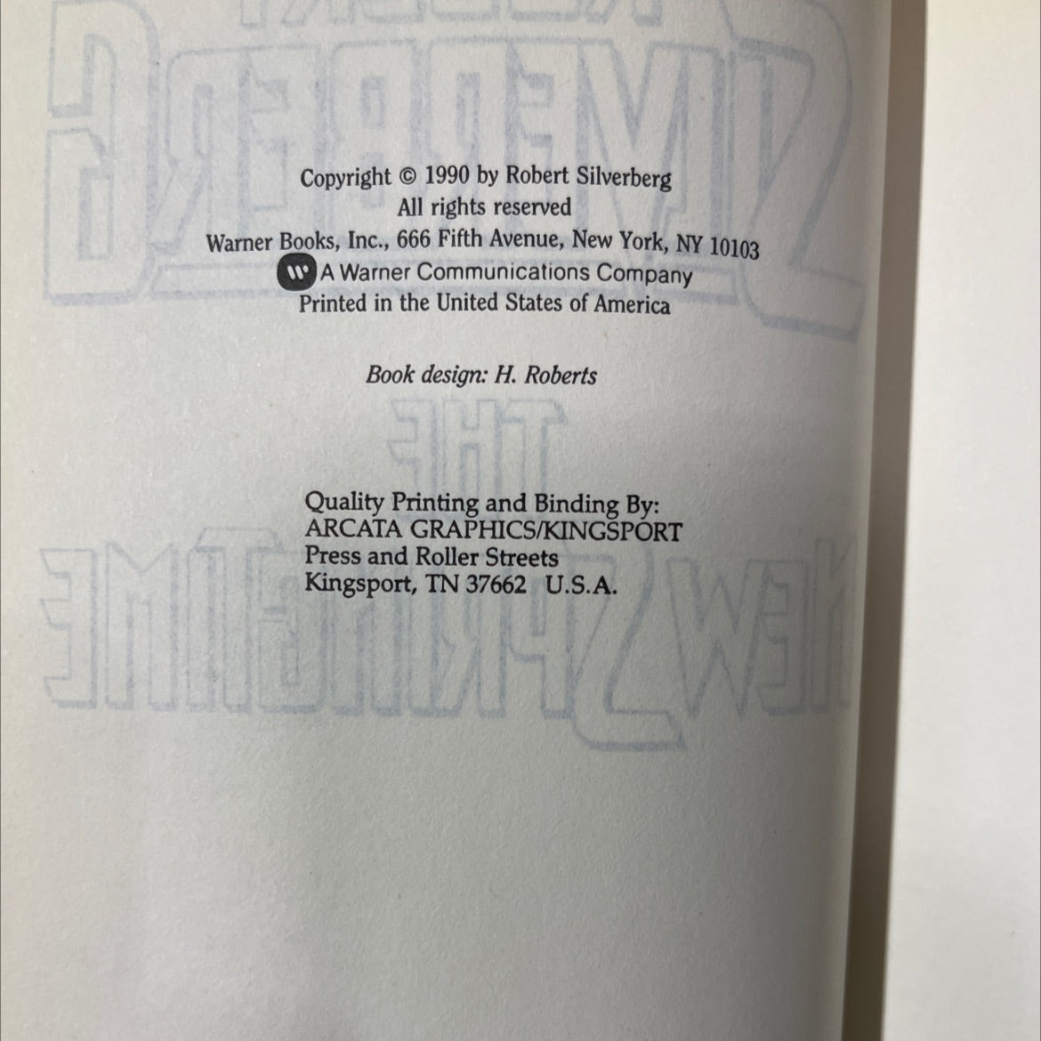 the new springtime book, by robert silverberg, 1990 Hardcover image 3