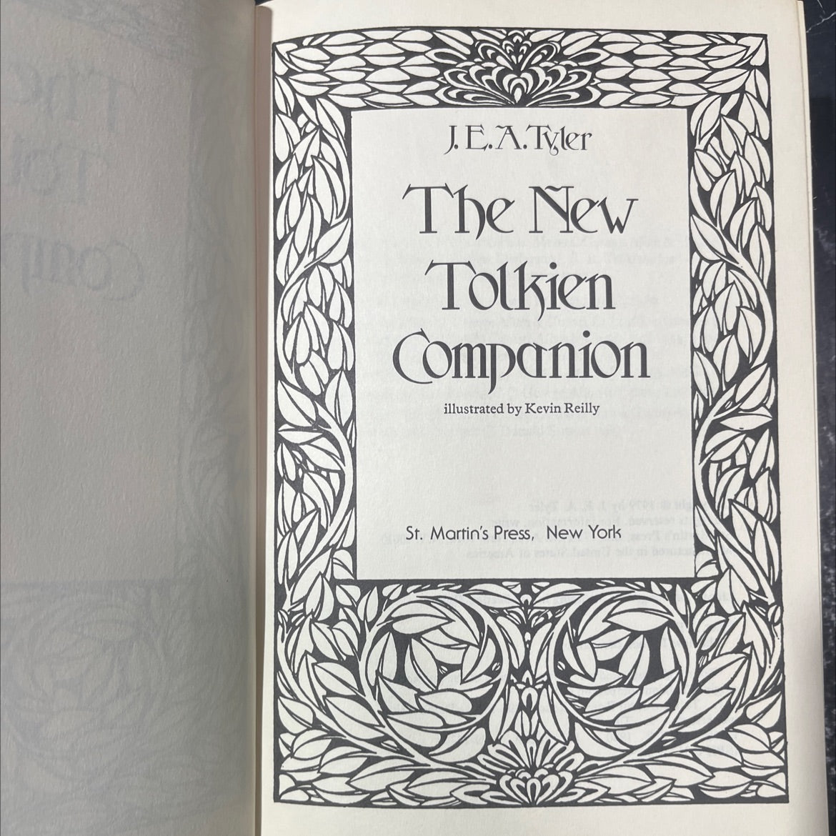 the new tolkien companion book, by J.E.A. Tyler, 1979 Hardcover image 2