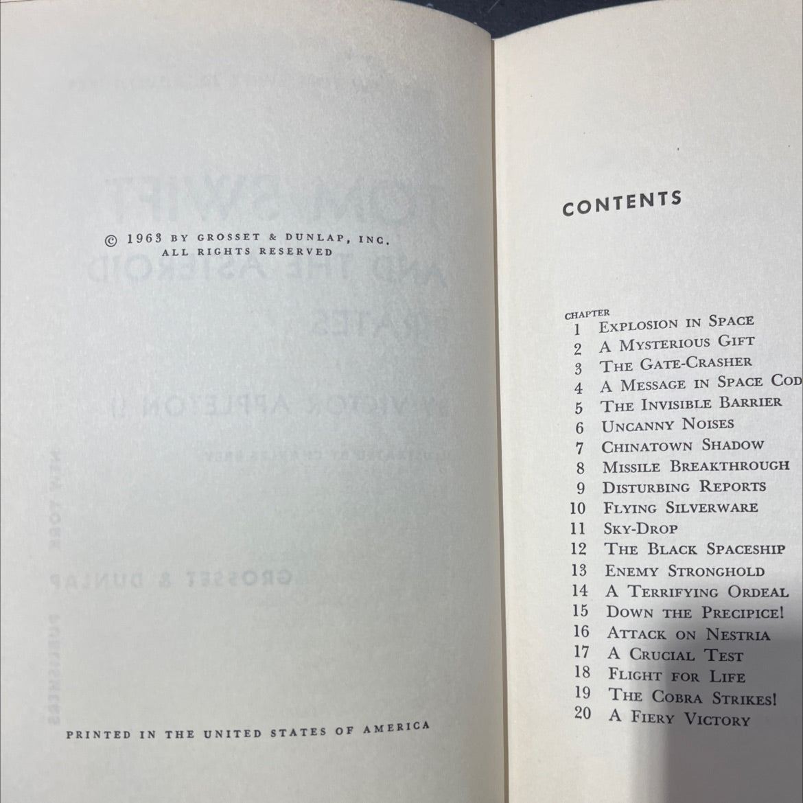 the new tom swift jr. adventures tom swift and the asteroid pirates book, by victor appleton ii, 1963 Hardcover image 3