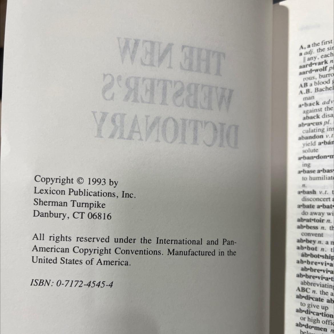 the new webster's dictionary book, by unknown, 2018 Hardcover image 3